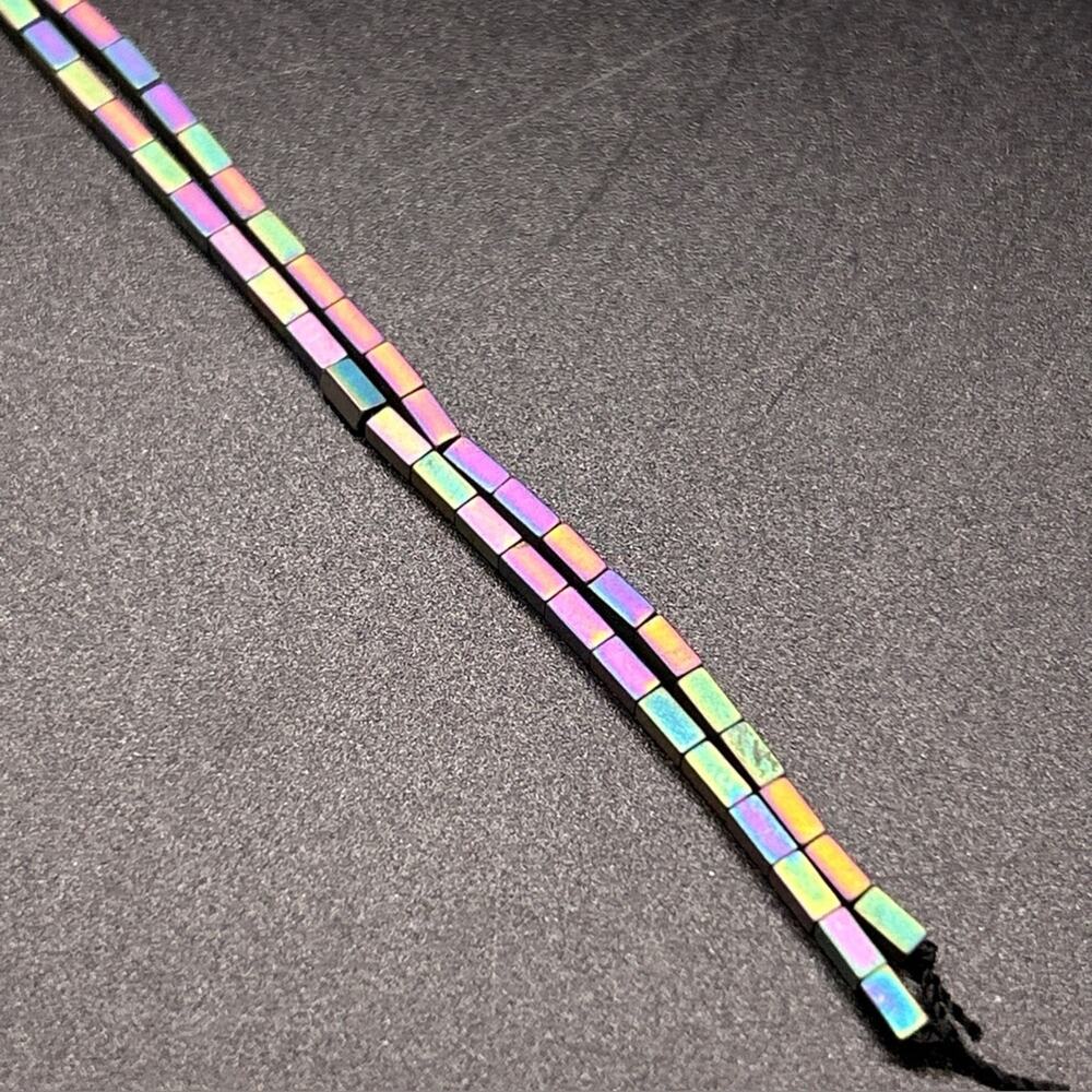 Beads Hematite 2x4mm Small Rectangle Stone 2 Strands Bead Gallery